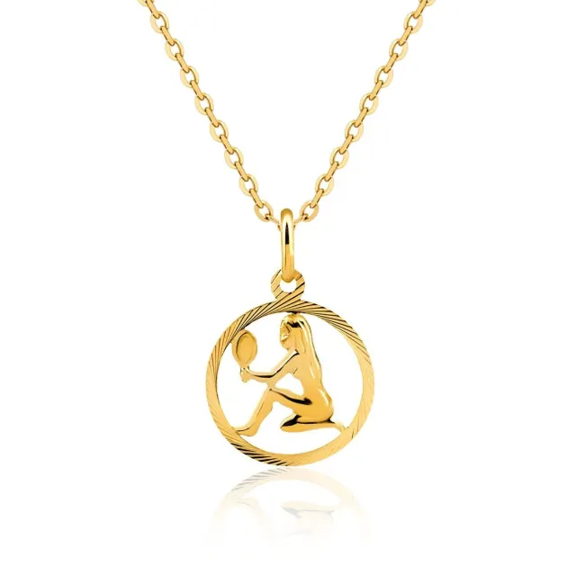 Złota zawieszka ZNAK zodiaku PANNA próba 585