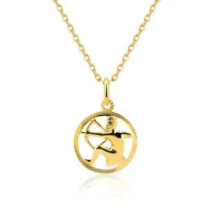 Złota zawieszka ZNAK zodiaku STRZELEC próba 585