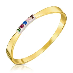 Złoty pierścionek MULTICOLOR ER.0029k