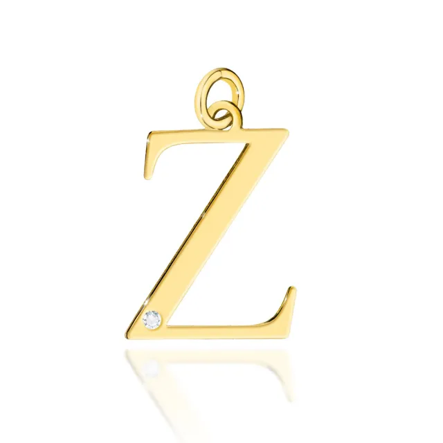 Złota zawieszka próba 585 (14k) duże Z brylant
