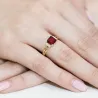 Złoty Pierścionek 585 z diamentem granat 1,30ct