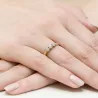 Złoty Pierścionek 585 z diamentem brylant 0,12ct