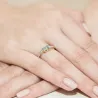 Złoty Pierścionek 585 z diamentem topaz 0,65ct