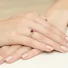 Złoty Pierścionek 585 z diamentem granat 0,60ct