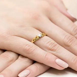 Gold Diamant Ring EY-13 0.10ct | ergold