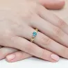 Złoty Pierścionek 585 z diamentem topaz 0,50ct