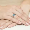 Złoty Pierścionek 585 z diamentem topaz 1,70ct