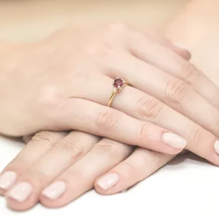 Gold Diamantring EY-17 Rubin | ergold