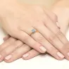 Złoty Pierścionek 585 z diamentem topaz 0,50ct
