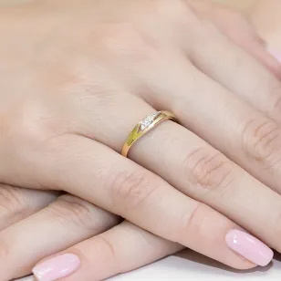 Gold Diamant Ring EY-183 0.03ct | ergold