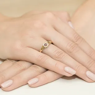 Gold Diamantring EY-185 Rubin | ergold
