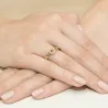 Złoty Pierścionek 585 z diamentem rubin 0,15ct
