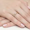 Złoty Pierścionek 585 z diamentem brylant 0,04ct