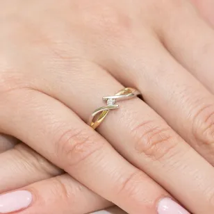 Gold Diamant ring EY-191 0.04ct | ergold