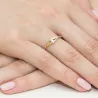 Złoty Pierścionek 585 z diamentem brylant 0,04ct