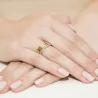 Złoty Pierścionek 585 z diamentem brylant 0,09ct
