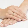 Złoty Pierścionek 585 z diamentem brylant 0,15ct