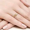 Złoty Pierścionek 585 z diamentem brylant 0,11ct