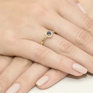 Gold Diamantring EY-238 Saphir | ergold