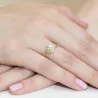 Złoty Pierścionek 585 z diamentem brylant 0,09ct