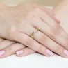 Złoty Pierścionek 585 z diamentem brylant 0,10ct