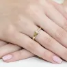 Złoty Pierścionek 585 z diamentem brylant 0,10ct