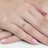 Złoty Pierścionek 585 z diamentem brylant 0,15ct