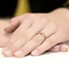 Złoty Pierścionek 585 z diamentem brylant 0,19ct