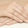 Złoty Pierścionek 585 z diamentem rubin 0,20ct