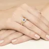 Złoty Pierścionek 585 z diamentem szafir 0,20ct