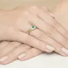 Goldener Diamantring EY-271 Smaragd | ergold