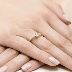 Gold Diamant Ring EY-273 0.19ct | ergold
