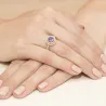 Złoty Pierścionek 585 z diamentem ametyst 0,90ct
