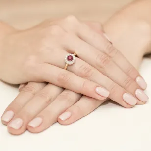 Gold Diamantring EY-284 Rubin | ergold