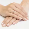 Złoty Pierścionek 585 z diamentem brylant 0,12ct