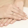 Złoty Pierścionek 585 z diamentem brylant 0,12ct