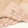 Złoty Pierścionek 585 z diamentem rubin 0,60ct