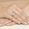 Złoty Pierścionek 585 z diamentem topaz 2,60ct