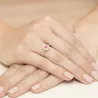 Złoty Pierścionek 585 z diamentem rubin 0,20ct