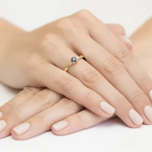 Gold Diamantring EY-323 Saphir | ergold