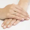 Złoty Pierścionek 585 z diamentem brylant 0,06ct