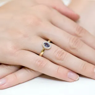 Gold Diamantring EY-330 Saphir | ergold
