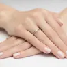 Złoty Pierścionek 585 z diamentem brylant 0,15ct