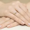 Złoty Pierścionek 585 z diamentem brylant 0,12ct
