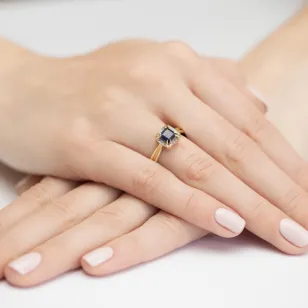 Gold Diamantring EY-358 Saphir | ergold