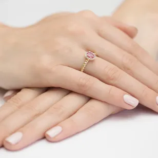 Gold Diamantring EY-359 Rubin | ergold