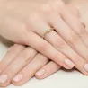 Złoty Pierścionek 585 z diamentem brylant 0,15ct
