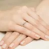 Złoty Pierścionek 585 z diamentem brylant 0,15ct