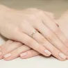 Złoty Pierścionek 585 z diamentem brylant 0,09ct