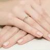 Złoty Pierścionek 585 z diamentem brylant 0,23ct